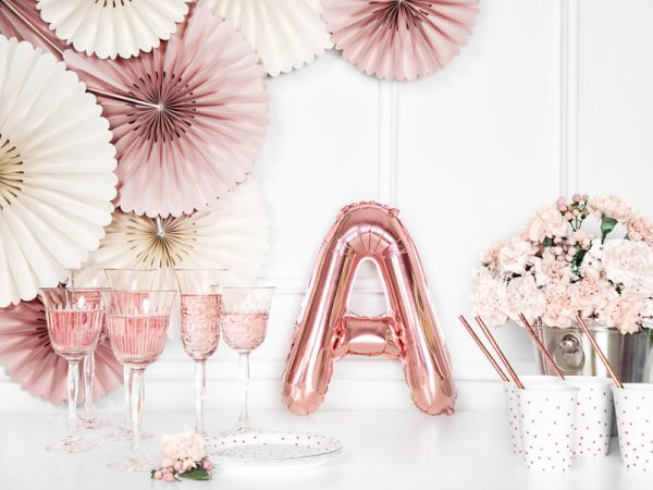 Foil Balloon Letter ''A'', 35cm, rose gold
