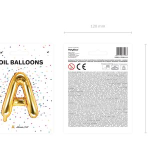 Foil Balloon Letter ''A'', 35cm, gold