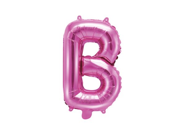 Foil Balloon Letter ''B'', 35cm, dark pink
