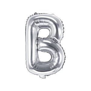 Foil Balloon Letter ''B'', 35cm, silver