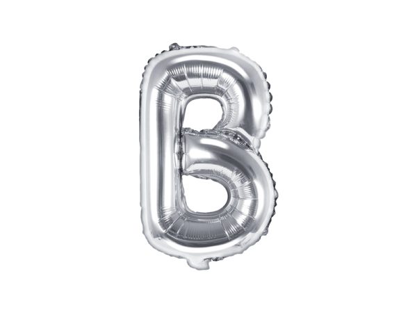 Foil Balloon Letter ''B'', 35cm, silver