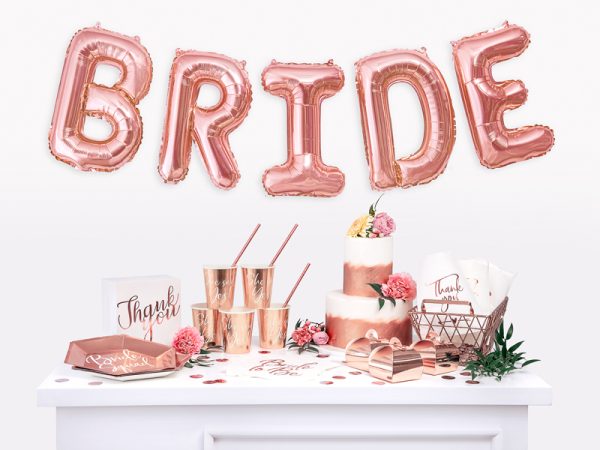 Foil Balloon Letter ''B'', 35cm, rose gold