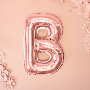 Foil Balloon Letter ''B'', 35cm, rose gold