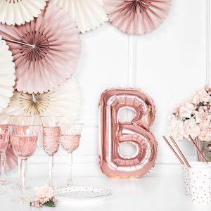 Foil Balloon Letter ''B'', 35cm, rose gold