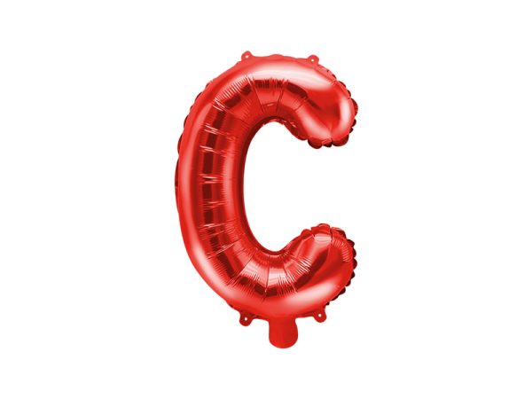 Foil Balloon Letter ''C'', 35cm, red
