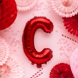 Foil Balloon Letter ''C'', 35cm, red