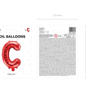 Foil Balloon Letter ''C'', 35cm, red