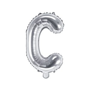 Foil Balloon Letter ''C'', 35cm, silver