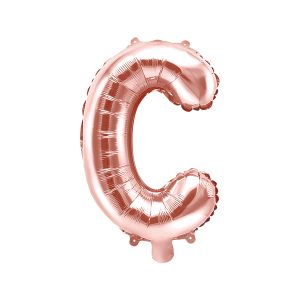 Foil Balloon Letter ''C'', 35cm, rose gold