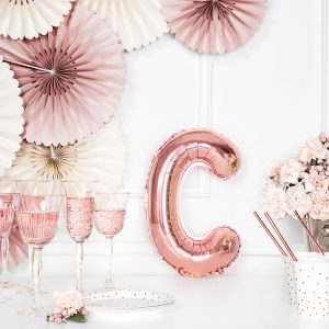 Foil Balloon Letter ''C'', 35cm, rose gold