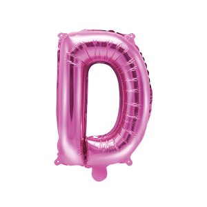 Foil Balloon Letter ''D'', 35cm, dark pink