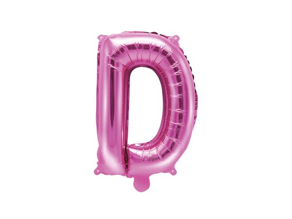 Foil Balloon Letter ''D'', 35cm, dark pink