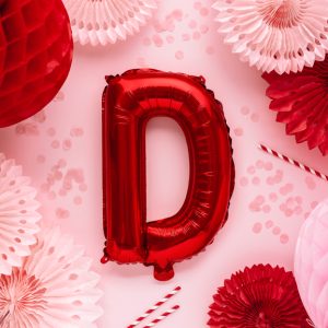 Foil Balloon Letter ''D'', 35cm, red
