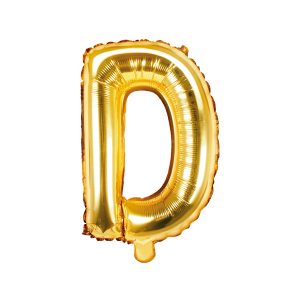 Foil Balloon Letter ''D'', 35cm, gold