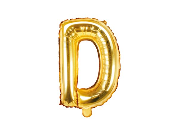 Foil Balloon Letter ''D'', 35cm, gold