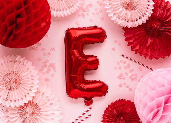 Foil Balloon Letter ''E'', 35cm, red