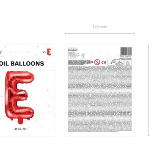 Foil Balloon Letter ''E'', 35cm, red