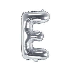 Foil Balloon Letter ''E'', 35cm, silver