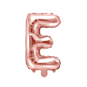Foil Balloon Letter ''E'', 35cm, rose gold