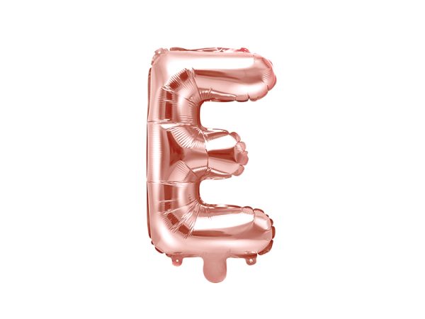 Foil Balloon Letter ''E'', 35cm, rose gold