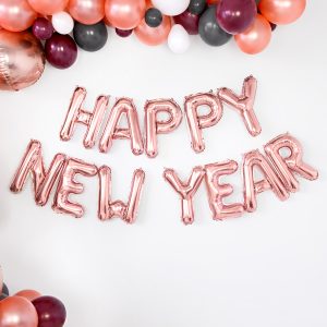 Foil Balloon Letter ''E'', 35cm, rose gold