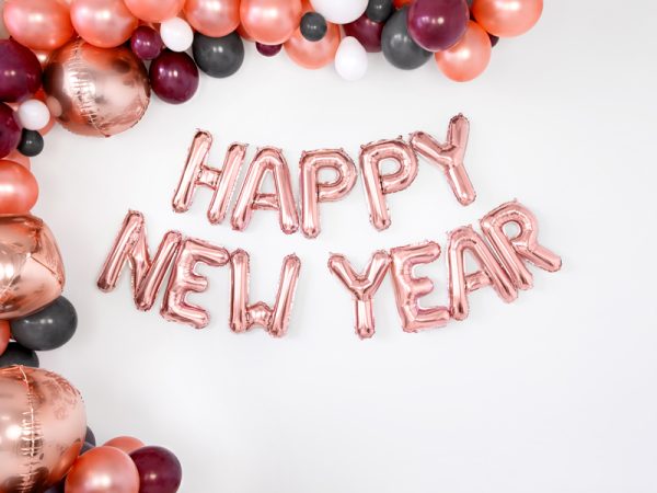 Foil Balloon Letter ''E'', 35cm, rose gold