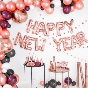 Foil Balloon Letter ''E'', 35cm, rose gold