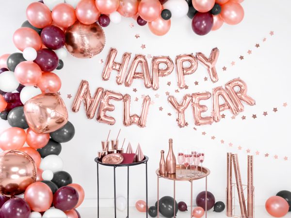 Foil Balloon Letter ''E'', 35cm, rose gold