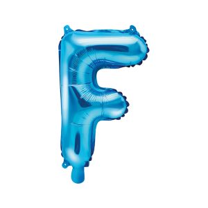 Foil Balloon Letter ''F'', 35cm, blue