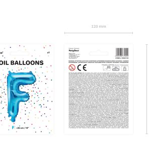 Foil Balloon Letter ''F'', 35cm, blue