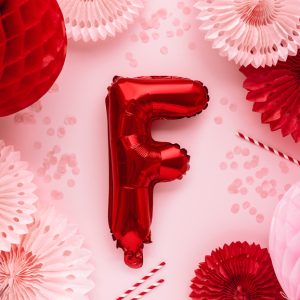 Foil Balloon Letter ''F'', 35cm, red