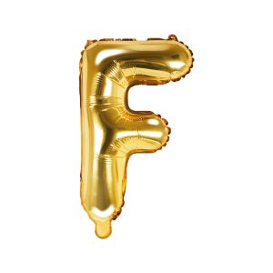 Foil Balloon Letter ''F'', 35cm, gold