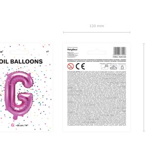 Foil Balloon Letter ''G'', 35cm, dark pink