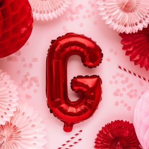 Foil Balloon Letter ''G'', 35cm, red