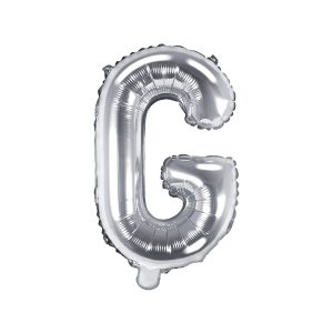 Foil Balloon Letter ''G'', 35cm, silver