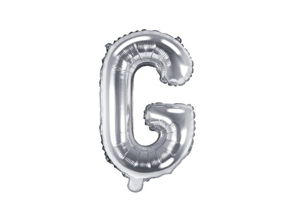 Foil Balloon Letter ''G'', 35cm, silver