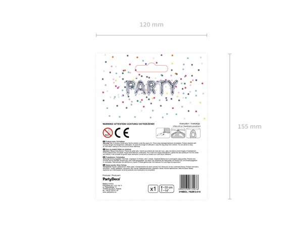 Foil Balloon Letter ''G'', 35cm, silver