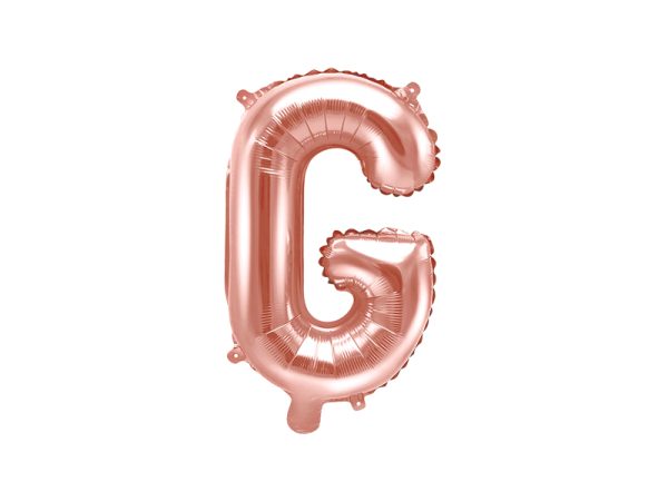 Foil Balloon Letter ''G'', 35cm, rose gold