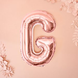 Foil Balloon Letter ''G'', 35cm, rose gold