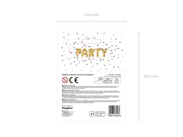 Foil Balloon Letter ''G'', 35cm, gold