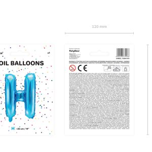Foil Balloon Letter ''H'', 35cm, blue
