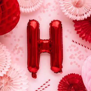 Foil Balloon Letter ''H'', 35cm, red