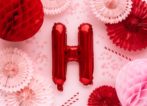 Foil Balloon Letter ''H'', 35cm, red