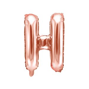Foil Balloon Letter ''H'', 35cm, rose gold