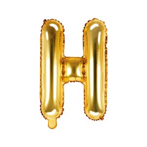 Foil Balloon Letter ''H'', 35cm, gold