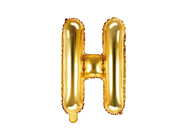 Foil Balloon Letter ''H'', 35cm, gold