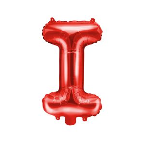 Foil Balloon Letter ''I'', 35cm, red