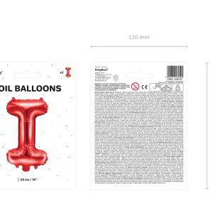 Foil Balloon Letter ''I'', 35cm, red