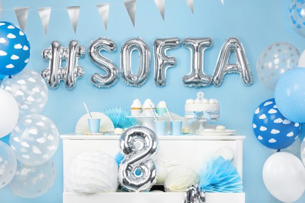 Foil Balloon Letter ''I'', 35cm, silver