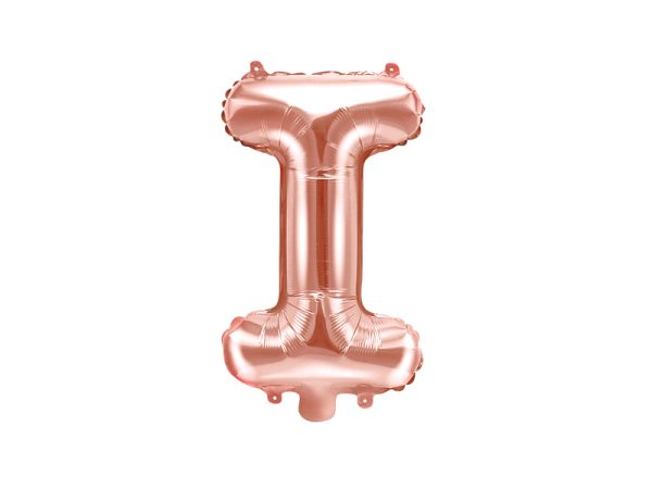 Foil Balloon Letter ''I'', 35cm, rose gold